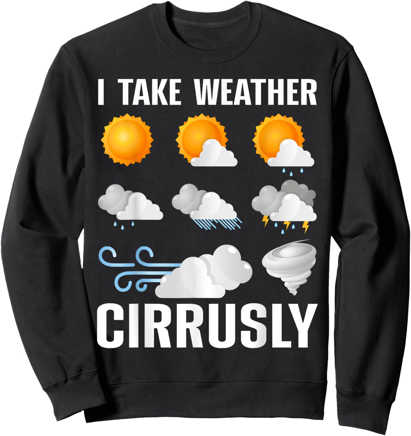 Funny Meteorologist Design Women Weather Meteorology Sweatshirt - Sweatshirt | Black