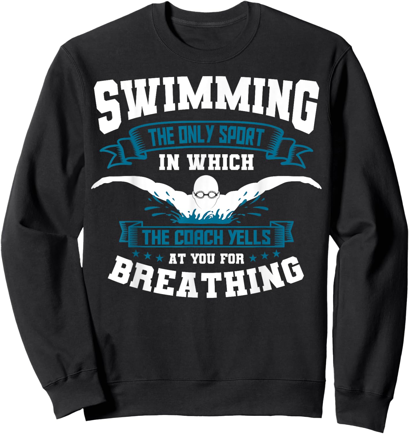 Swim Coach Sport Professional Instructor Swimming Lesson Sweatshirt - Sweatshirt | Black