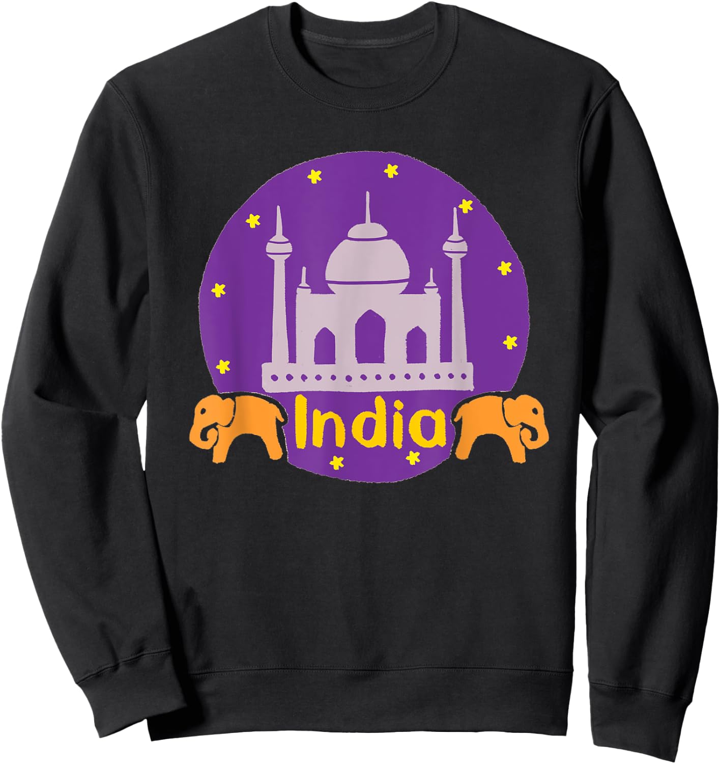 India Red Map Silhouette Sweatshirt - Sweatshirt | Black