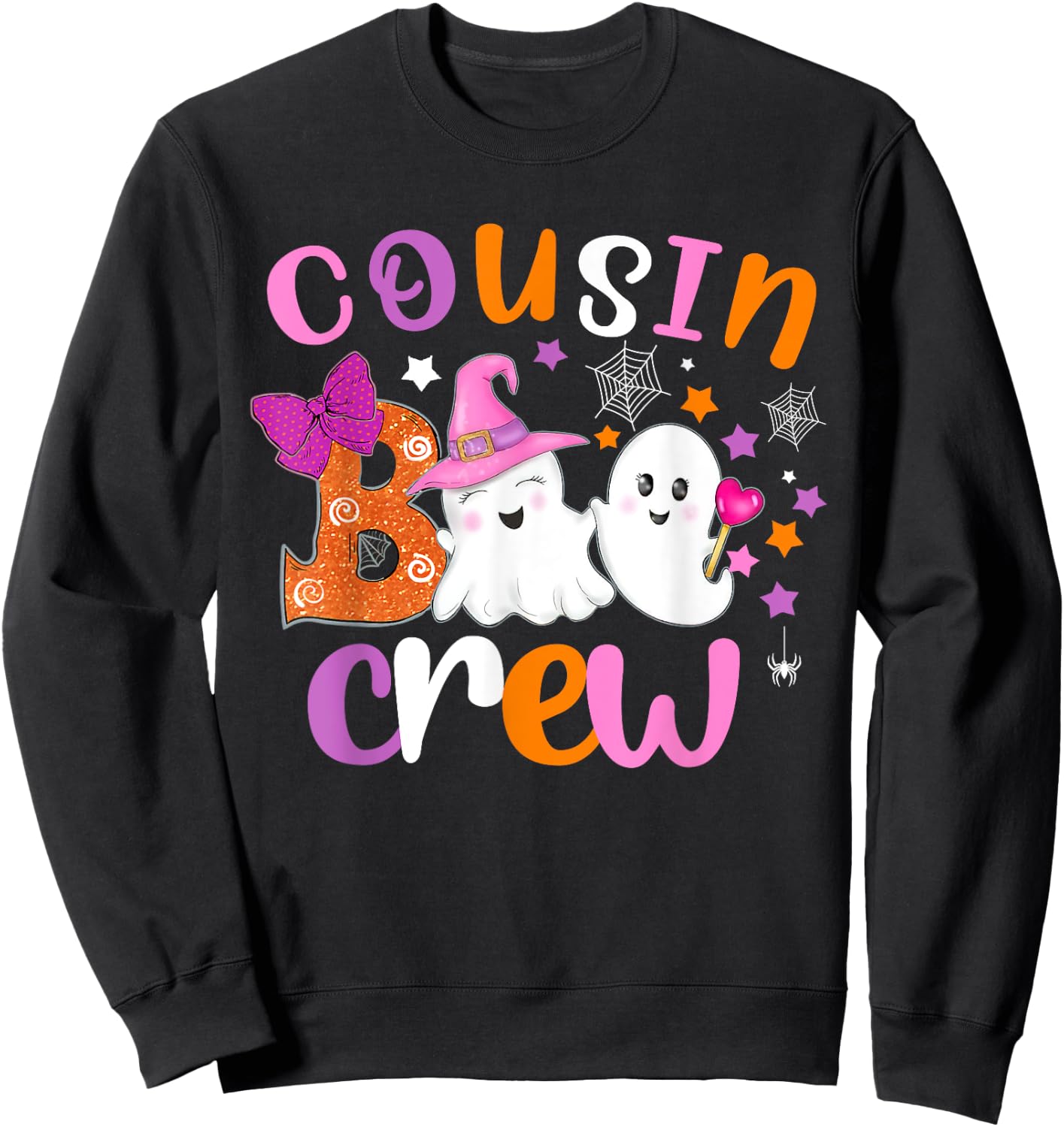 Cousin Boo crew Halloween matching shirts Halloween cousin Sweatshirt - Sweatshirt | Black