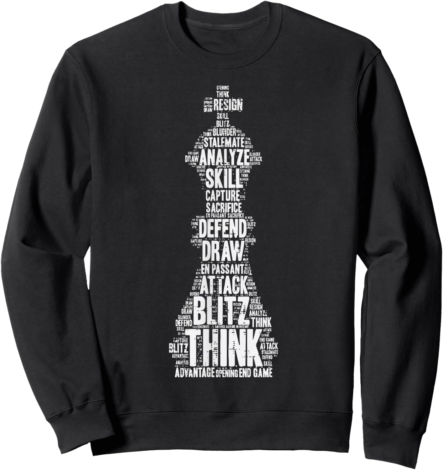 Chess Words King Cool Player Master Men Women Kids Youth Sweatshirt - Sweatshirt | Black