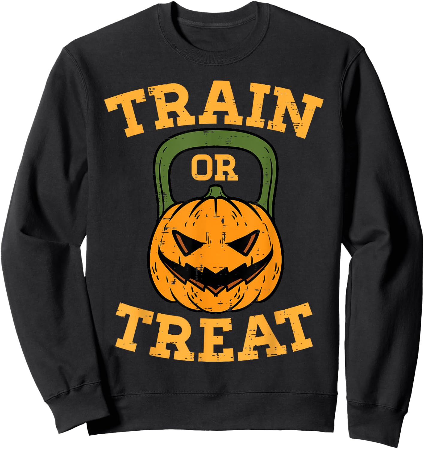 Halloween Gym Train or Treat Workout Costume Men Women Kids Sweatshirt - Sweatshirt | Black
