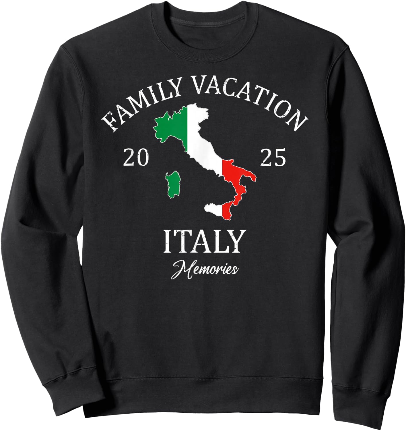 Family Vacation Italy 2025 | Family Travel Squad Sweatshirt - Sweatshirt | Black