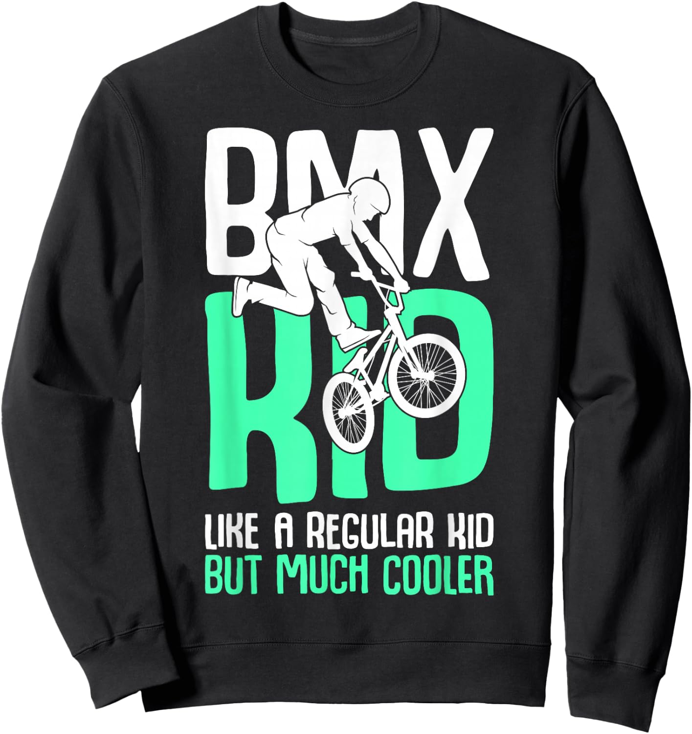 BMX Kid Rider Bike Bicycle Stunt Racing Kids Boys Sweatshirt - Sweatshirt | Black