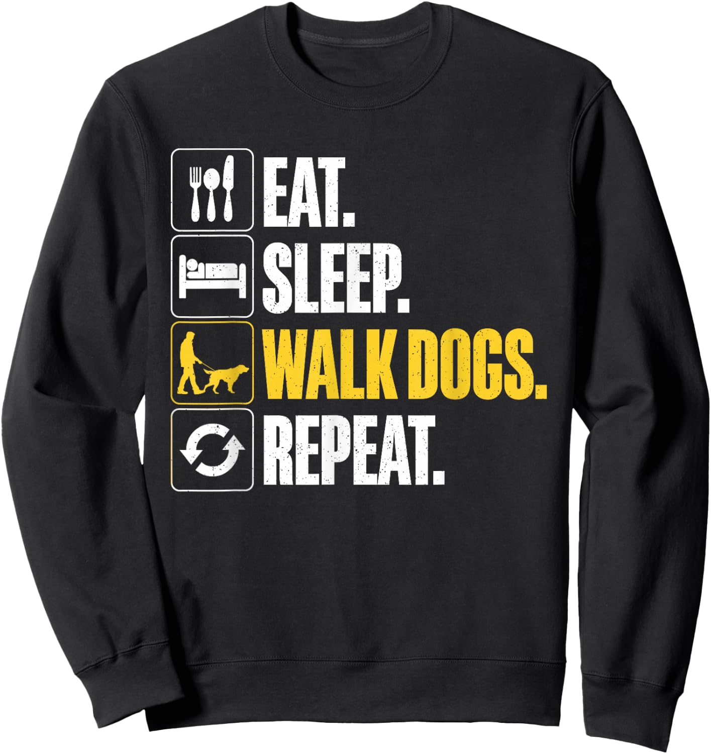 Funny Dog Waking Design For Dog Walker Men Women Pet Walker Sweatshirt - Sweatshirt | Black