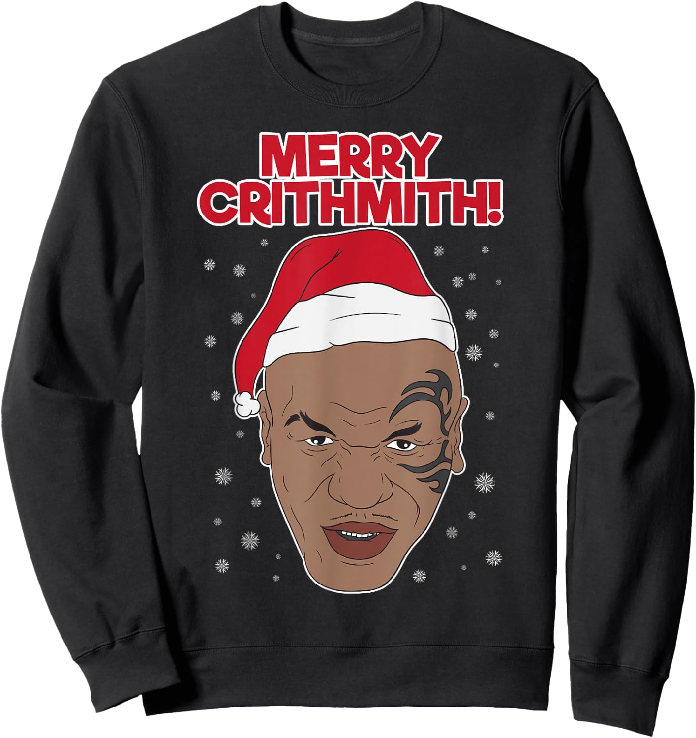 Funny Merry Chrithmith Tyson Merry Christmas Sweatshirt - Sweatshirt | Black