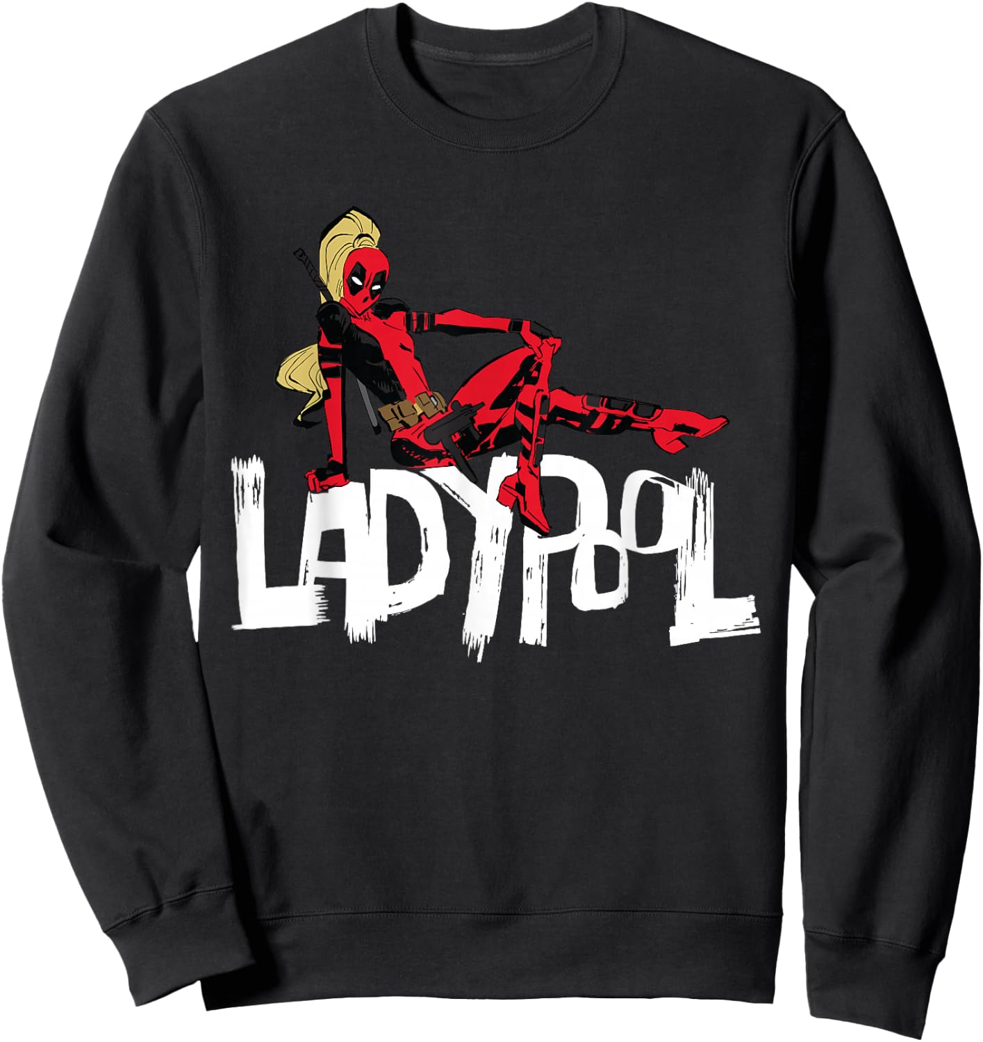 Marvel Studios Deadpool & Wolverine Ladypool Toony Art Sweatshirt - Sweatshirt | Black