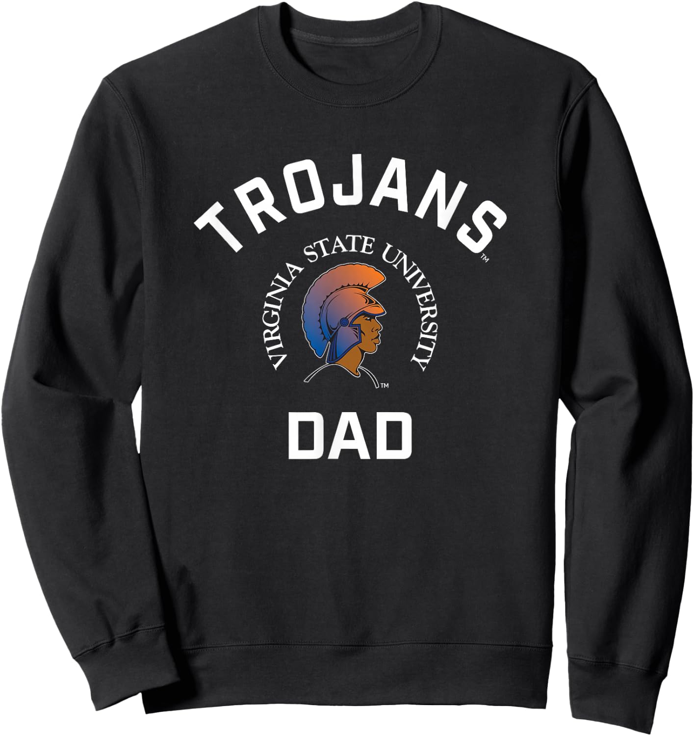 Virginia State University VSU Trojans Arched Dad Sweatshirt - Sweatshirt | Black