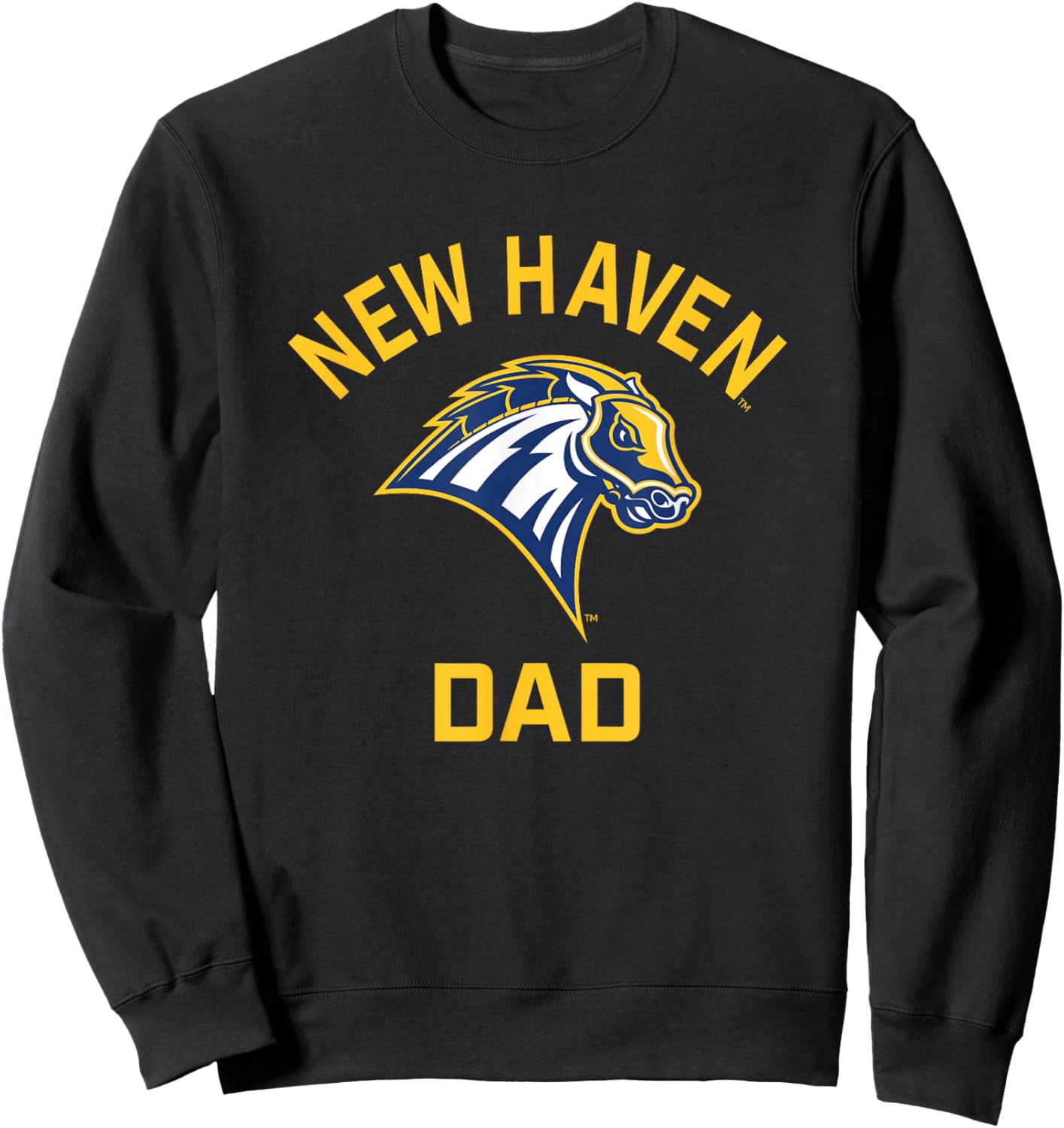 University of New Haven UNH Chargers Arched Dad Sweatshirt - Sweatshirt | Black