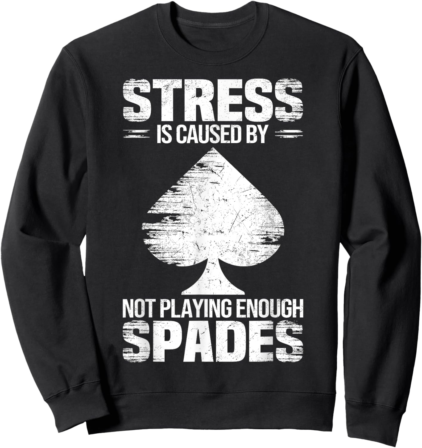 Spades Design for Funny Cards Spades Game Graphic Sweatshirt - Sweatshirt | Black