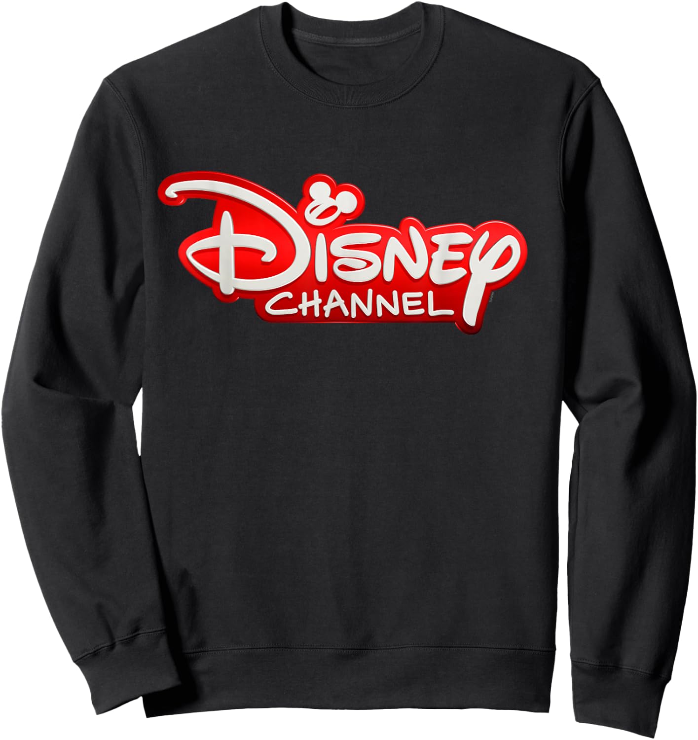 Disney Channel Official Modern Red Logo Sweatshirt - Sweatshirt | Black