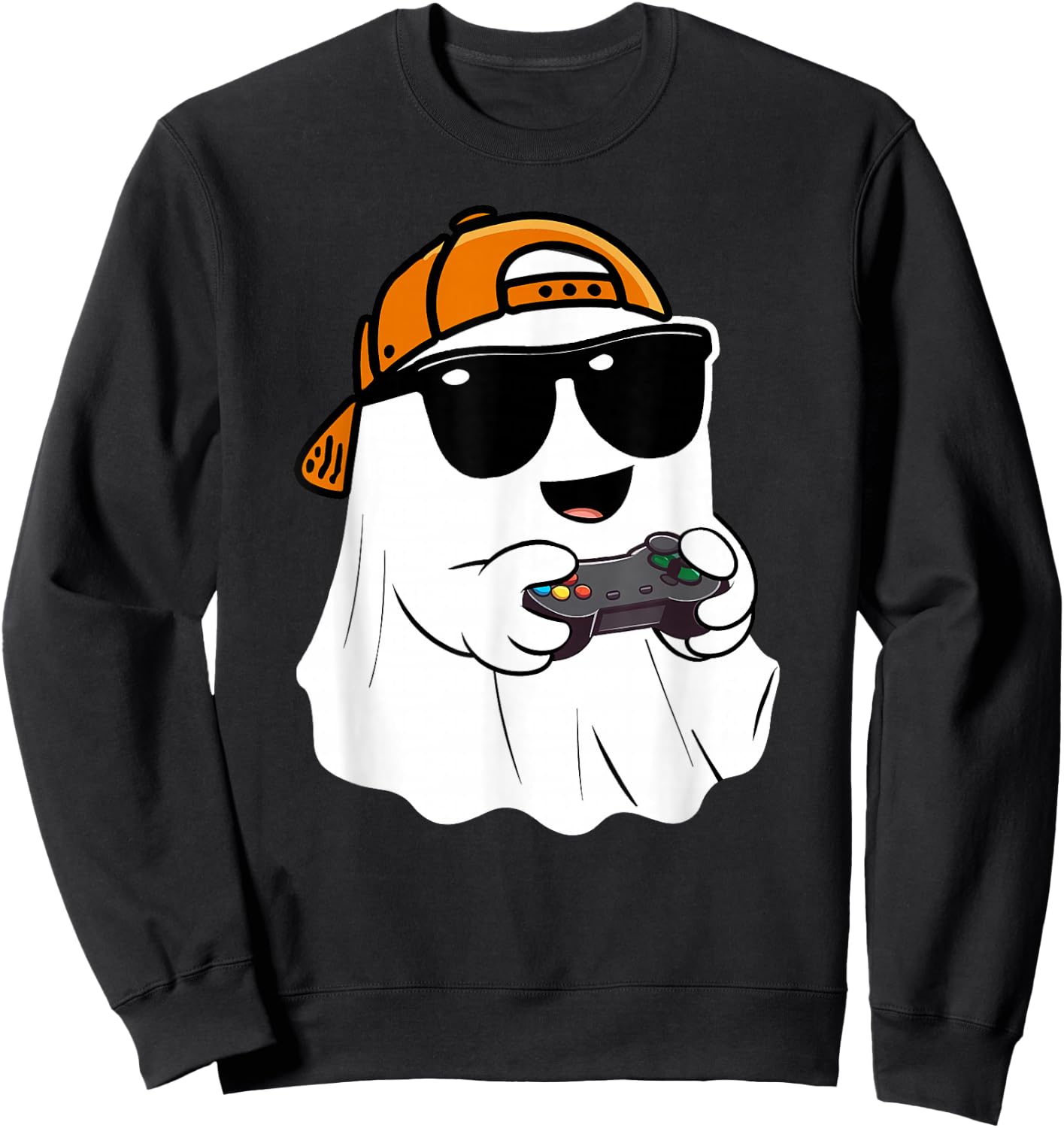 Halloween boys kids ghost gamer scary Costume gaming men Sweatshirt - Sweatshirt | Black