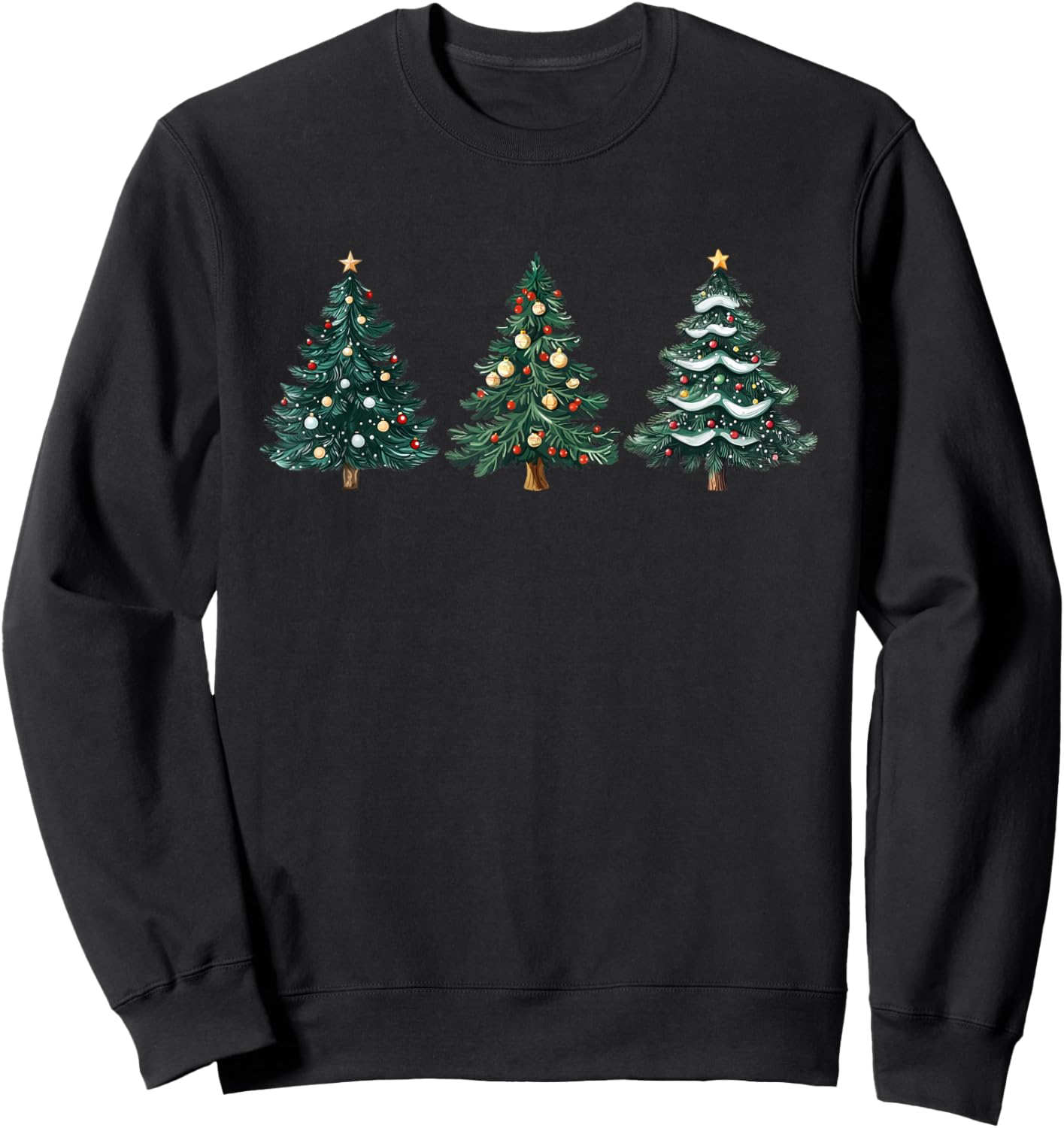 ChristmasTreeXmasCo. Christmas Tree Xmas Graphic -Adults, -Kids - Black, Small, Short Sleeve Sweatshirt - Sweatshirt | Black