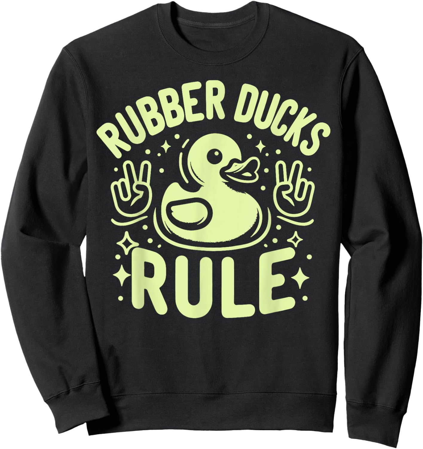 Rubber Duck Gifts Rubber Duck - -Adults & -Kids, Black, Small, Short Sleeve Sweatshirt - Sweatshirt | Black