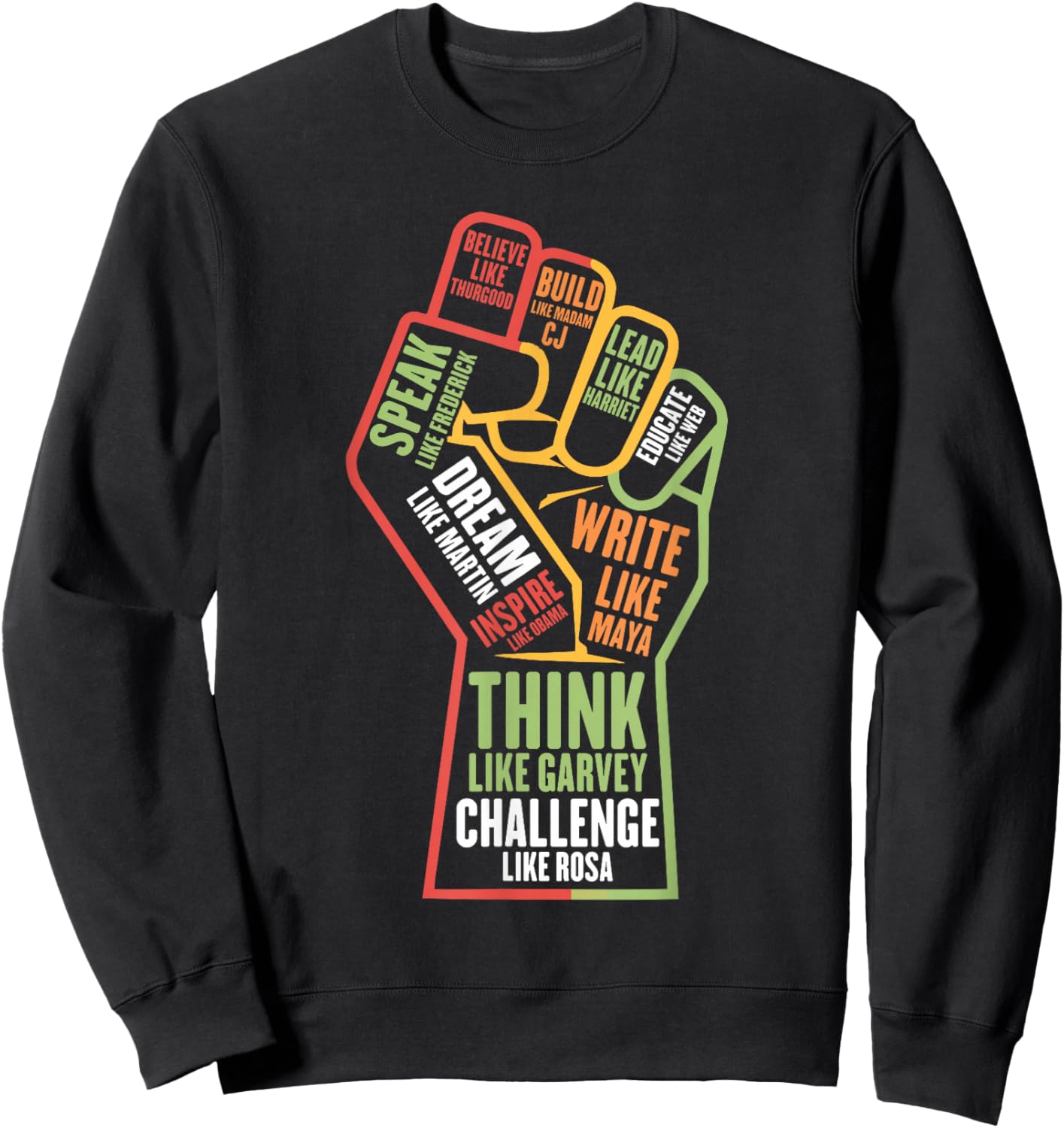 Black History Month Afro African American Melanin Sweatshirt - Sweatshirt | Black