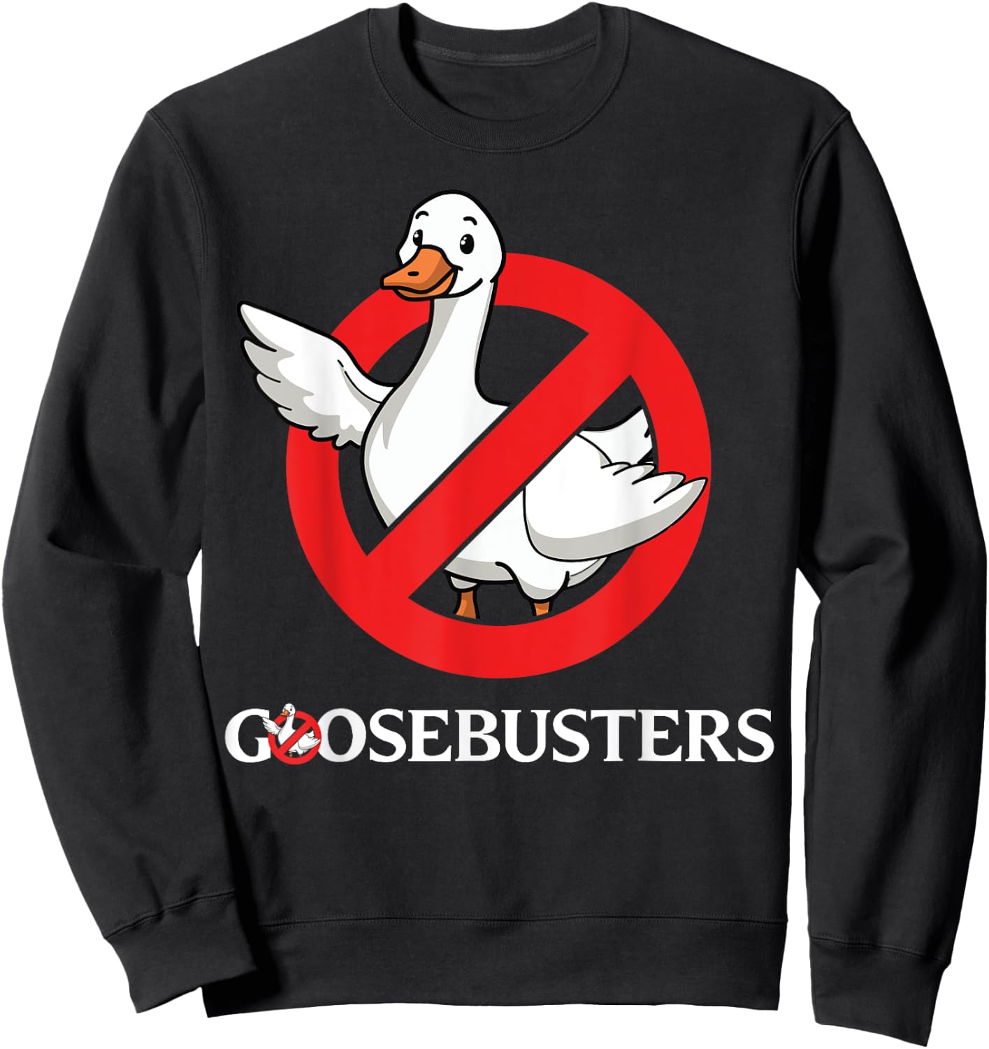 Funny Goose lover Goosebusters movie fan silly halloween gag Sweatshirt - Sweatshirt | Black