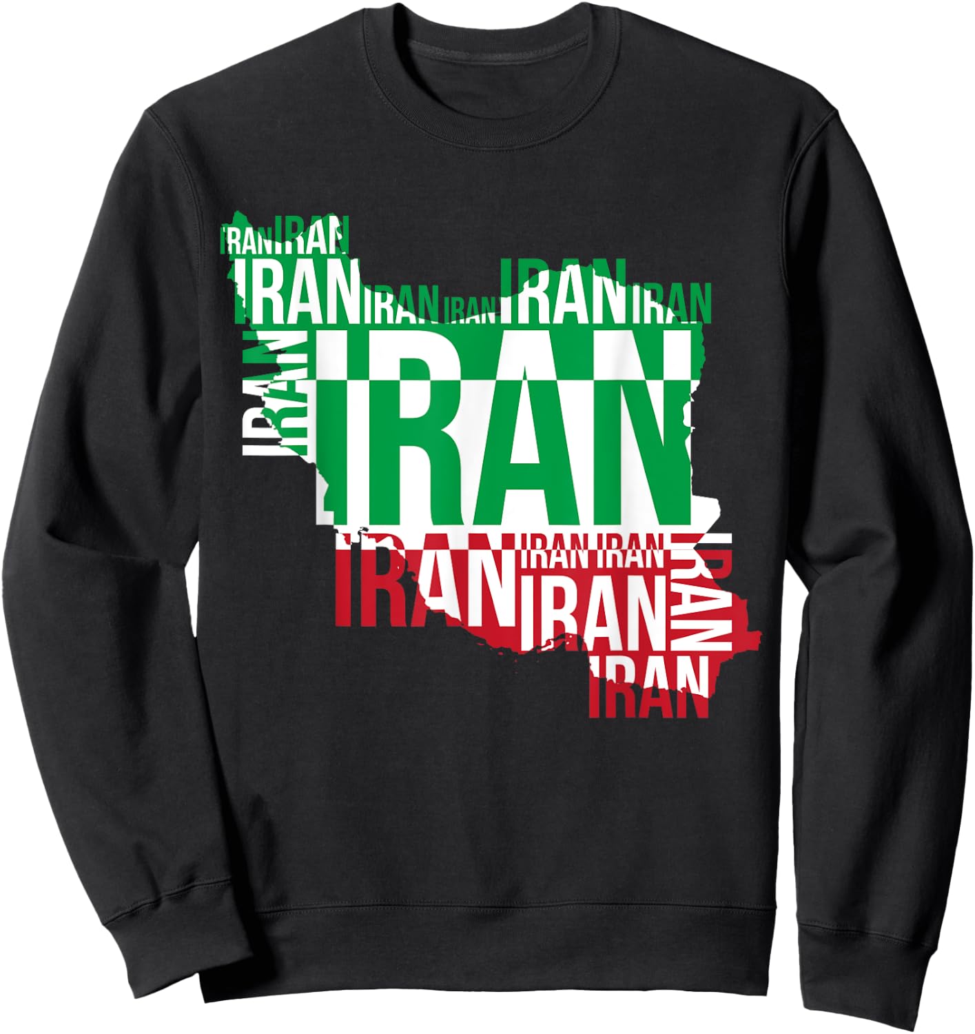 Iran Soccer Iranian Football National Team 2021 Europe Sweatshirt - Sweatshirt | Black