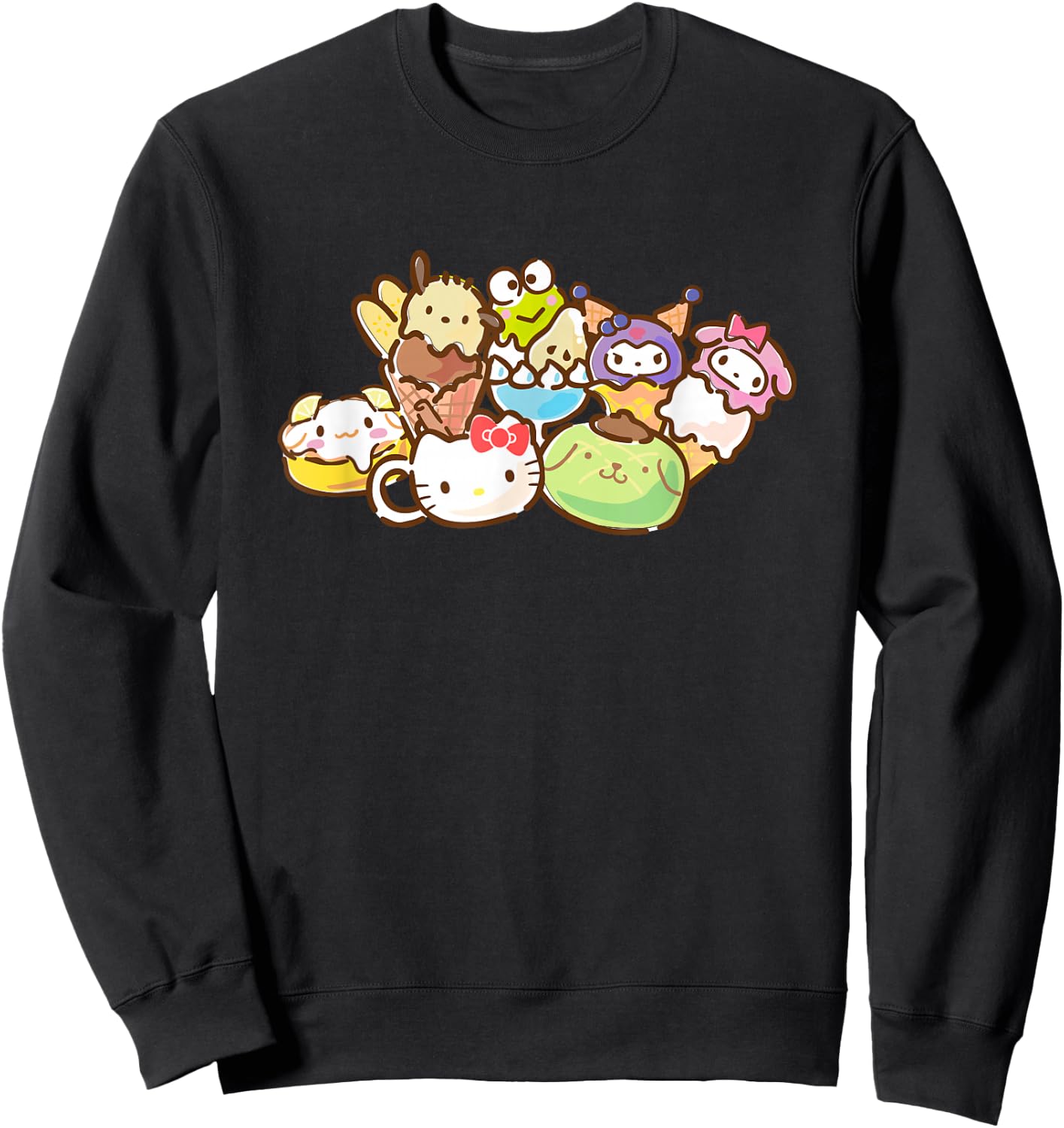 Hello Kitty and Friends Snacks Sweatshirt - Sweatshirt | Black