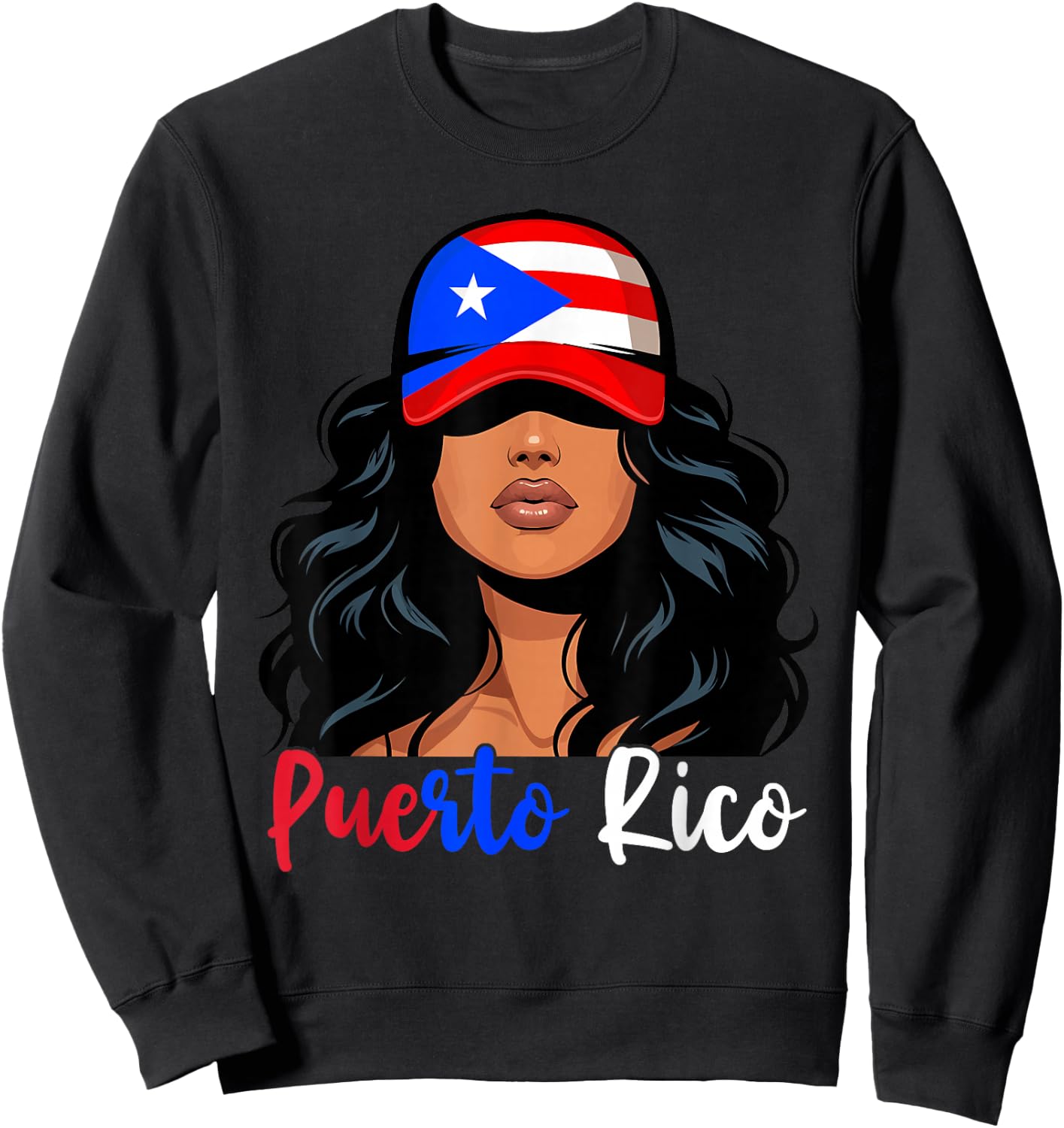 Puerto Rican Girl Puerto Rico Flag Proud Boricua Women Sweatshirt - Sweatshirt | Black