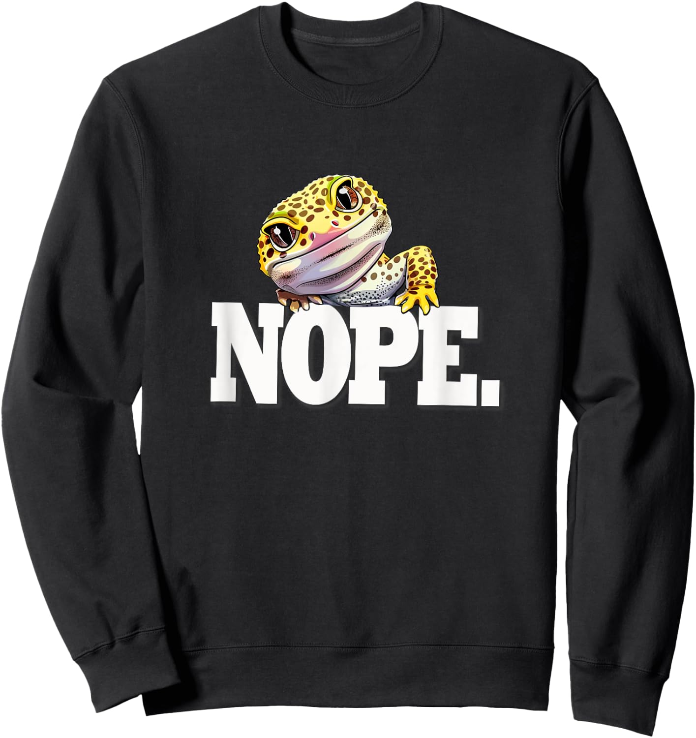 Reptile NOPE Leopard Gecko Lover Sweatshirt - Sweatshirt | Black