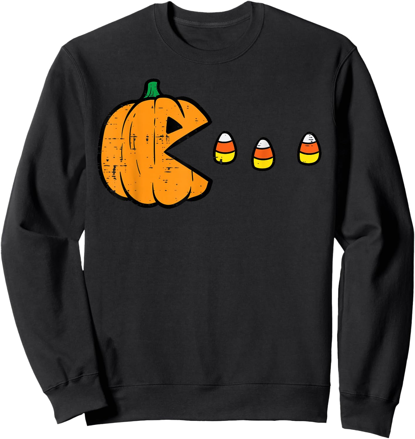 Halloween Video Game Eating Candy Corns Gaming Boys Kids Men Sweatshirt - Sweatshirt | Black
