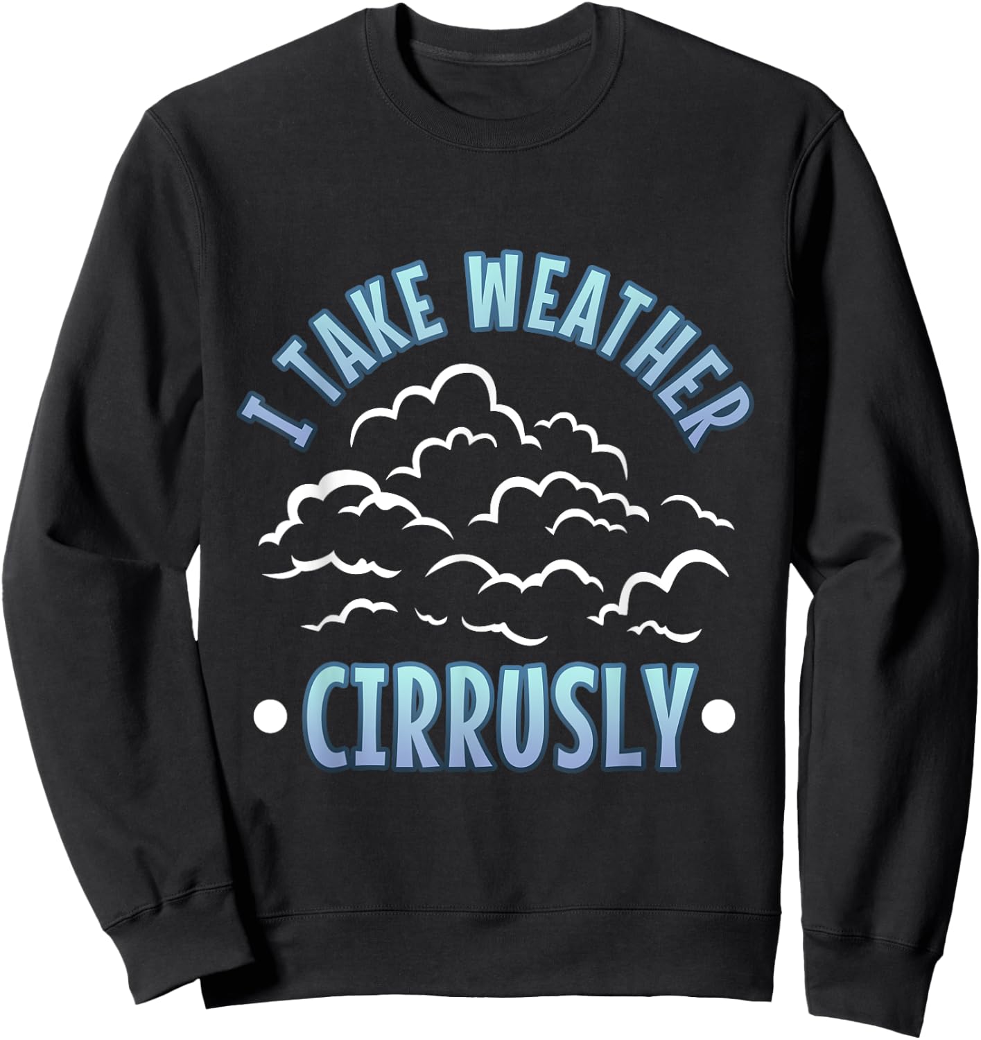 I Take Weather Cirrusly Sweatshirt - Sweatshirt | Black