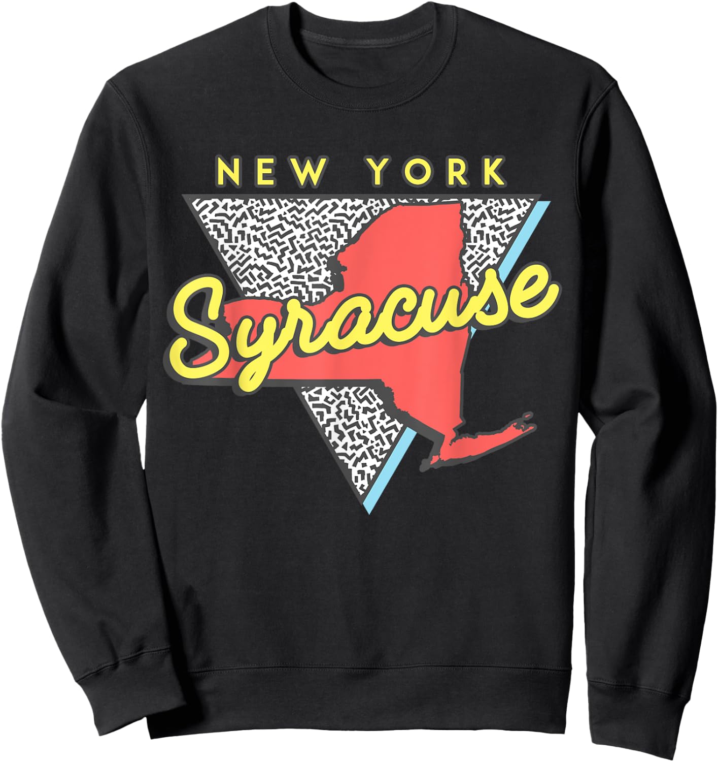 Syracuse New York T Shirt Vintage Triangle Sweatshirt - Sweatshirt | Black