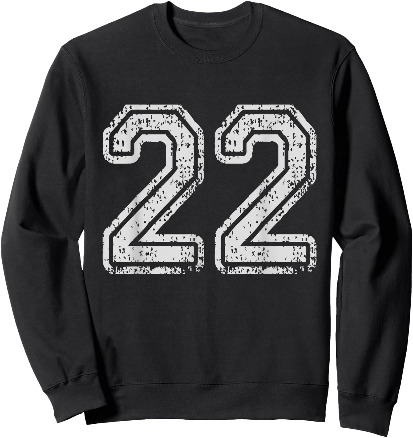 Team Jersey Uniforms Number 22 School Sports 22nd Birthday Sweatshirt - Sweatshirt | Black