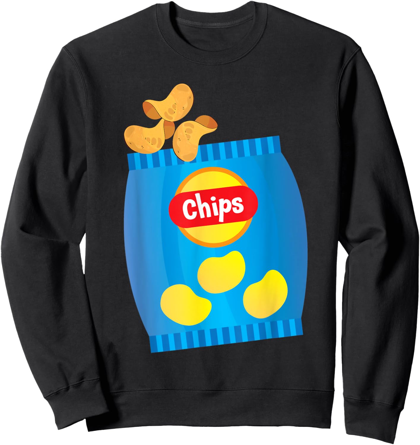 Bag Of Chips Funny Halloween Costume Sweatshirt - Sweatshirt | Black
