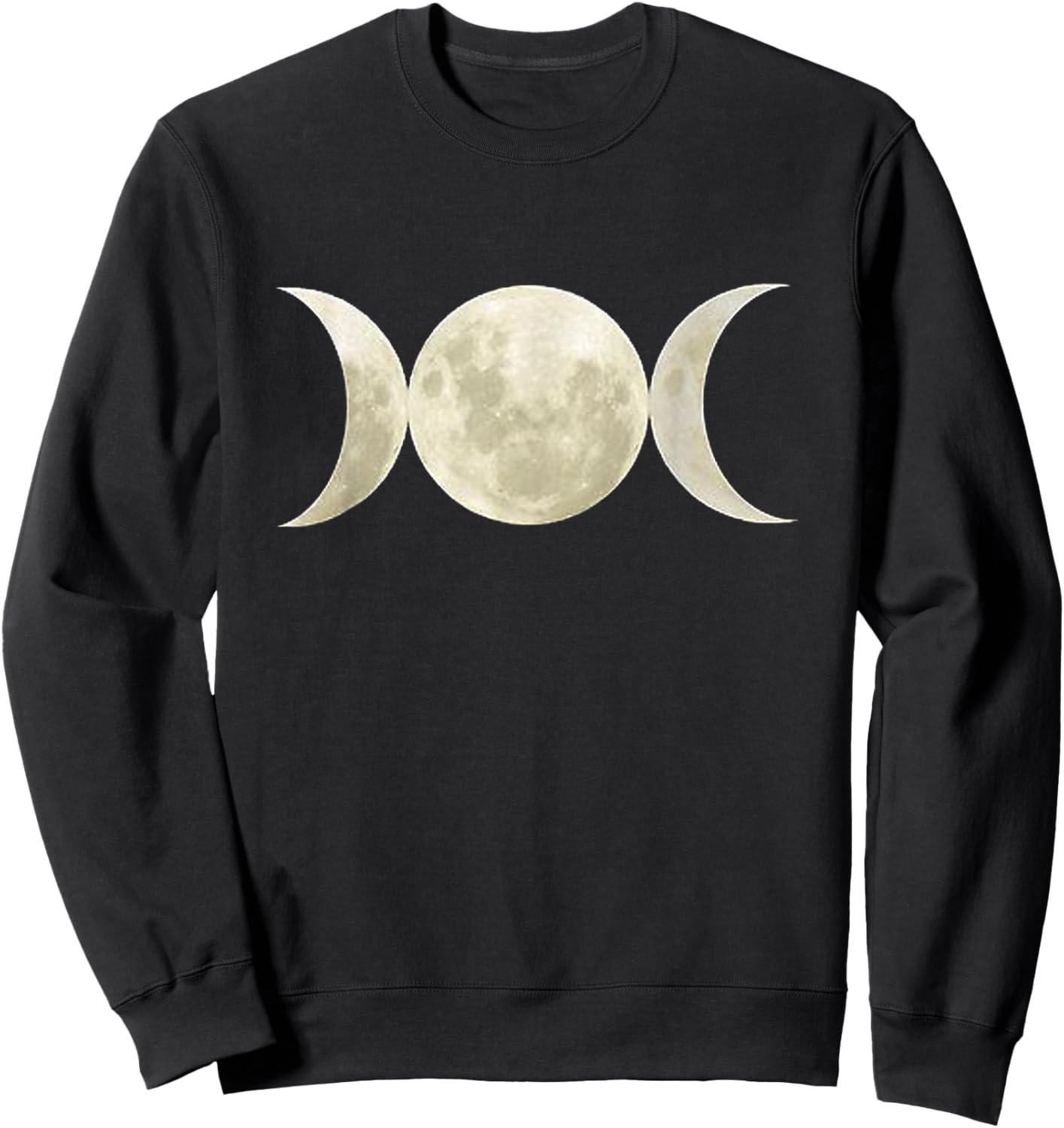 Triple Moon Goddess Symbol Sweatshirt - Sweatshirt | Black