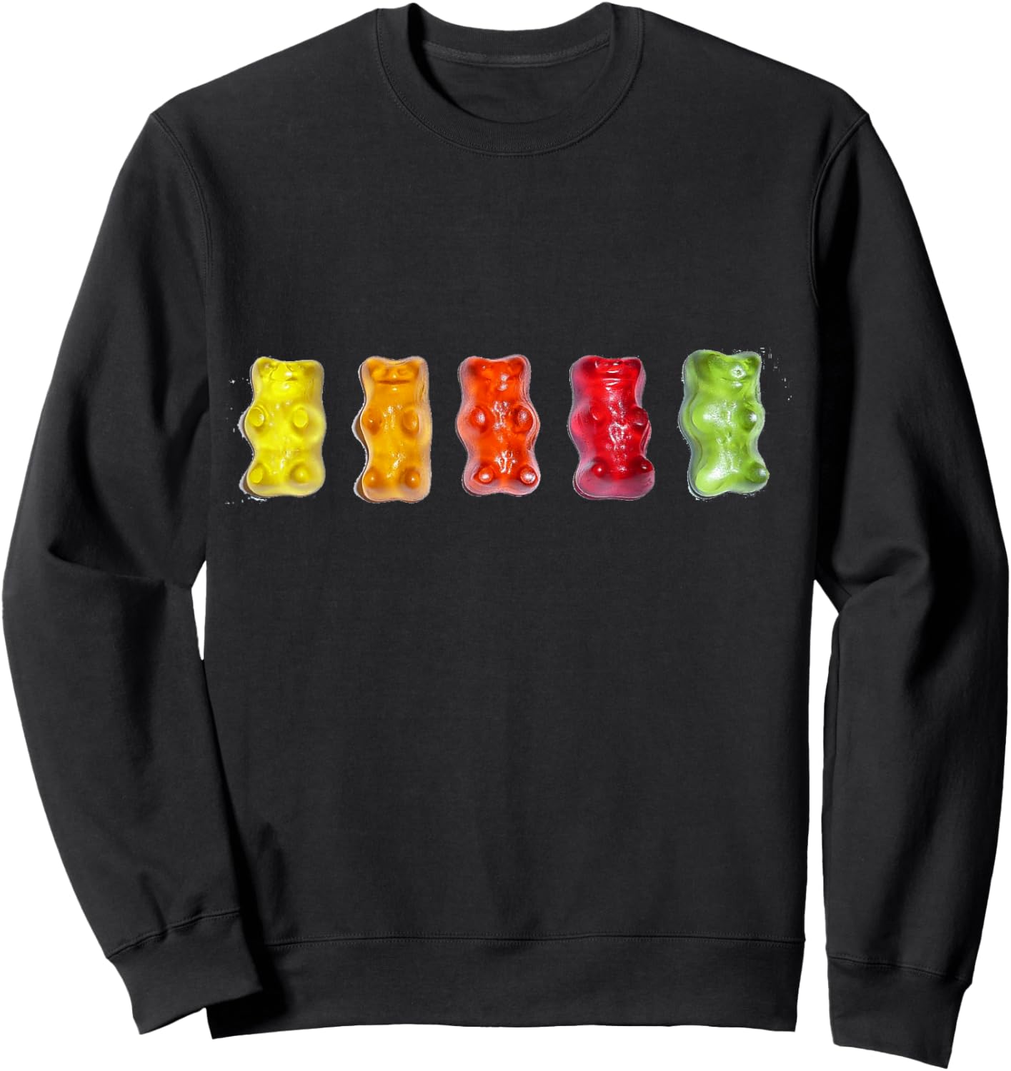 ArtAttack Classic Fit Gummy Bear Cartoon , Black, Small Sweatshirt - Sweatshirt | Black
