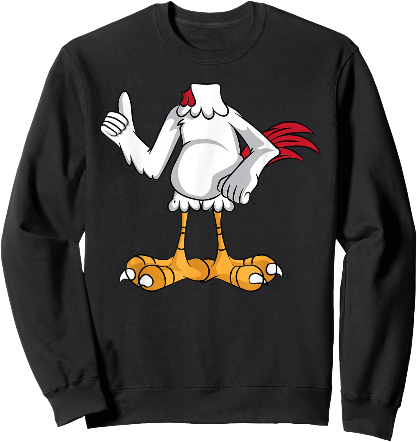 Chicken Costume Halloween Easy Cosplay Last Minute Outfit Sweatshirt - Sweatshirt | Black