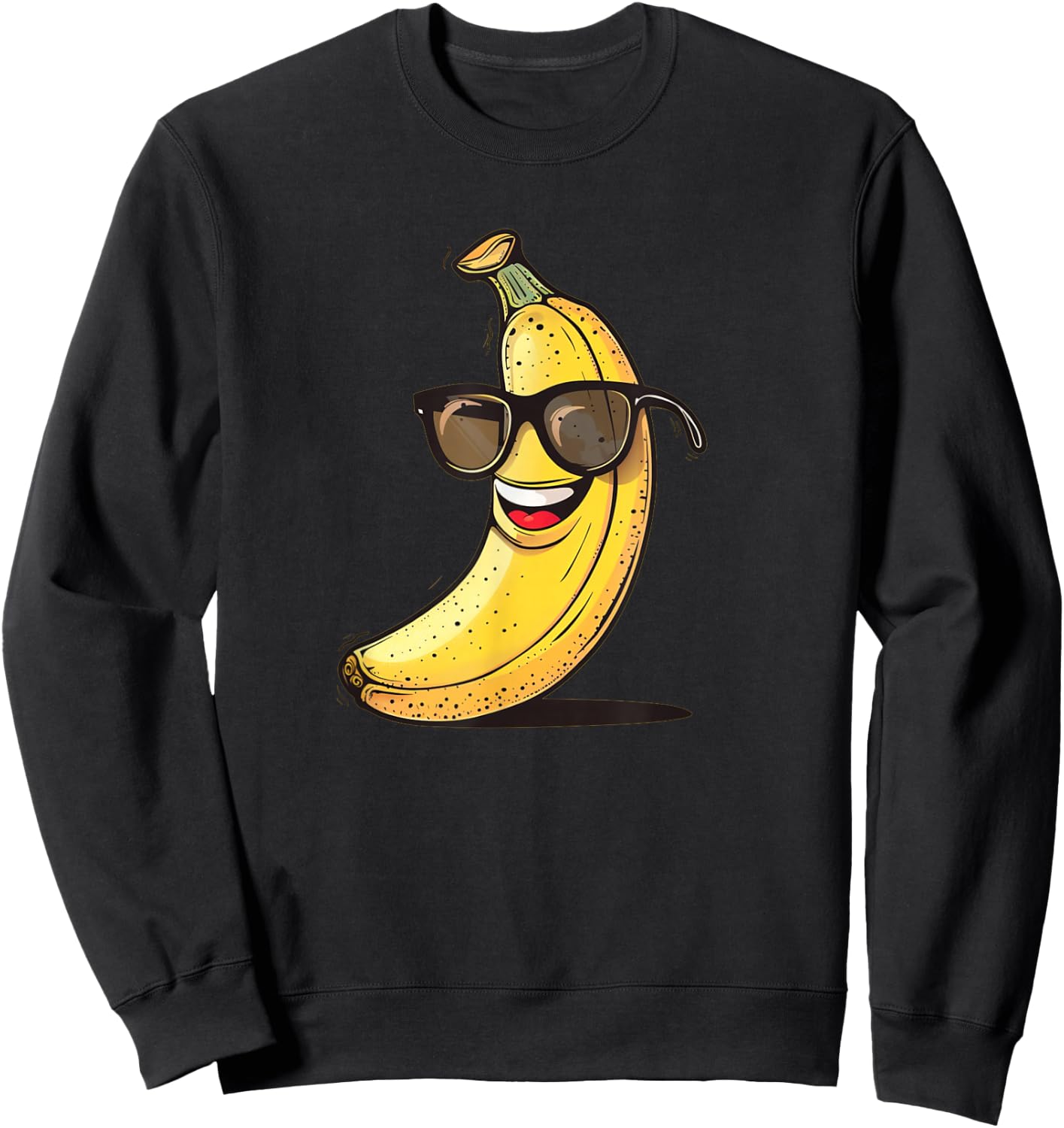 Fruity Banana Sunglasses Costume for Adults and Kids Sweatshirt - Sweatshirt | Black