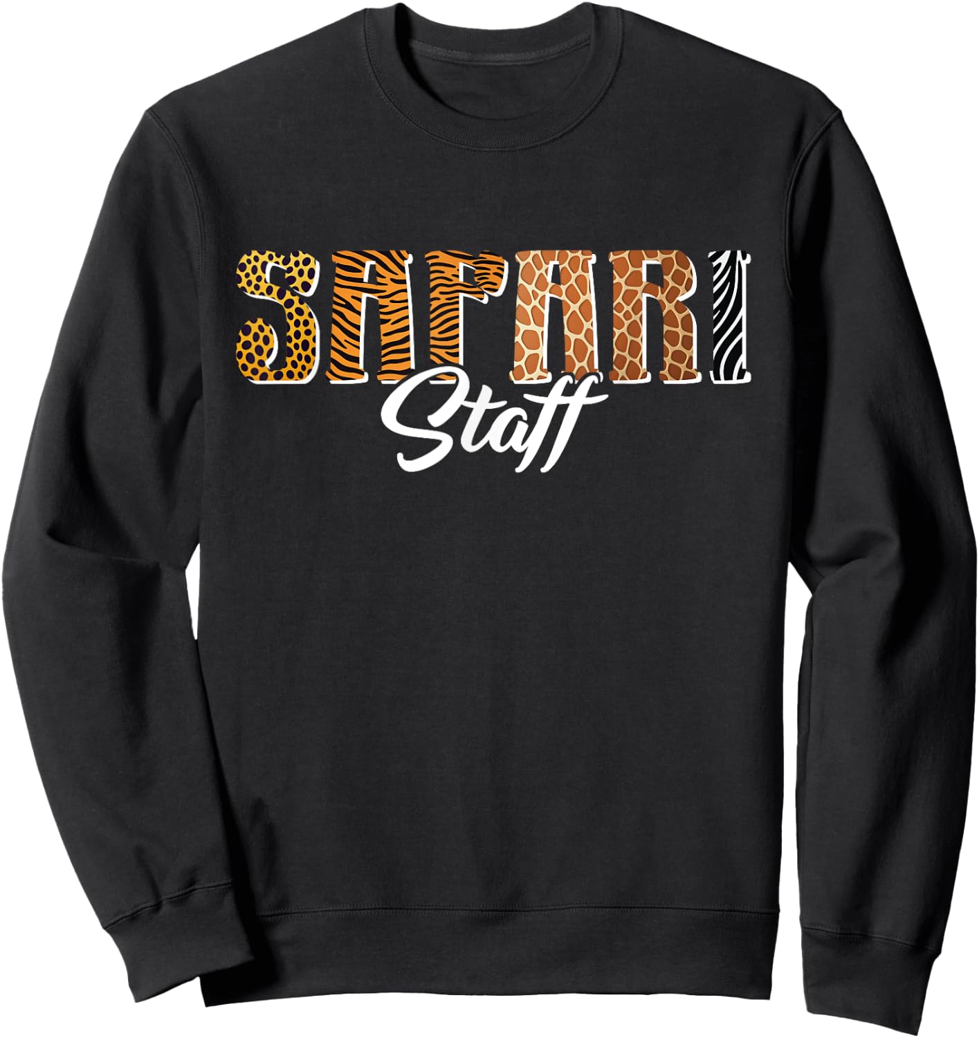 Safari Staff Wild Zoo Jungle Animal Birthday Matching Family Sweatshirt - Sweatshirt | Black