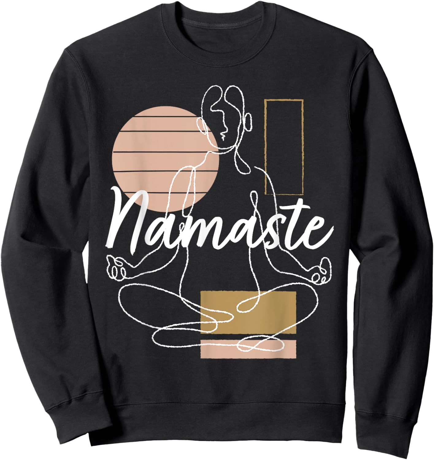 Namaste Girl Yoga Woman Yoga Meditation Yoga Sweatshirt - Sweatshirt | Black