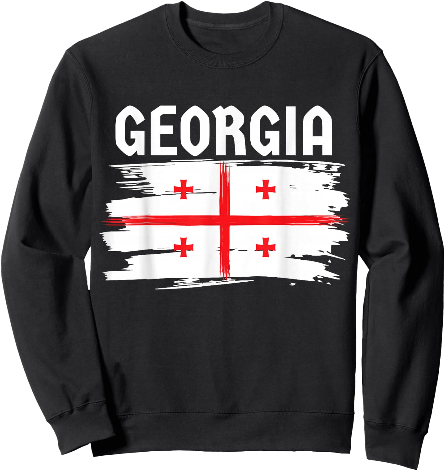 Georgia Country Flag, Georgian Sweatshirt - Sweatshirt | Black