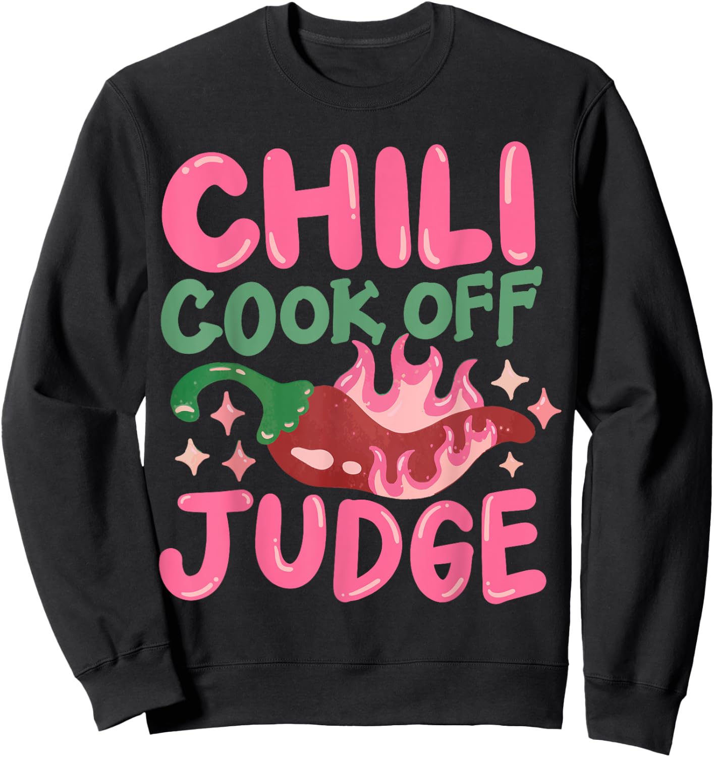 Chili Cook Off Judge Red Chili Sweatshirt - Sweatshirt | Black