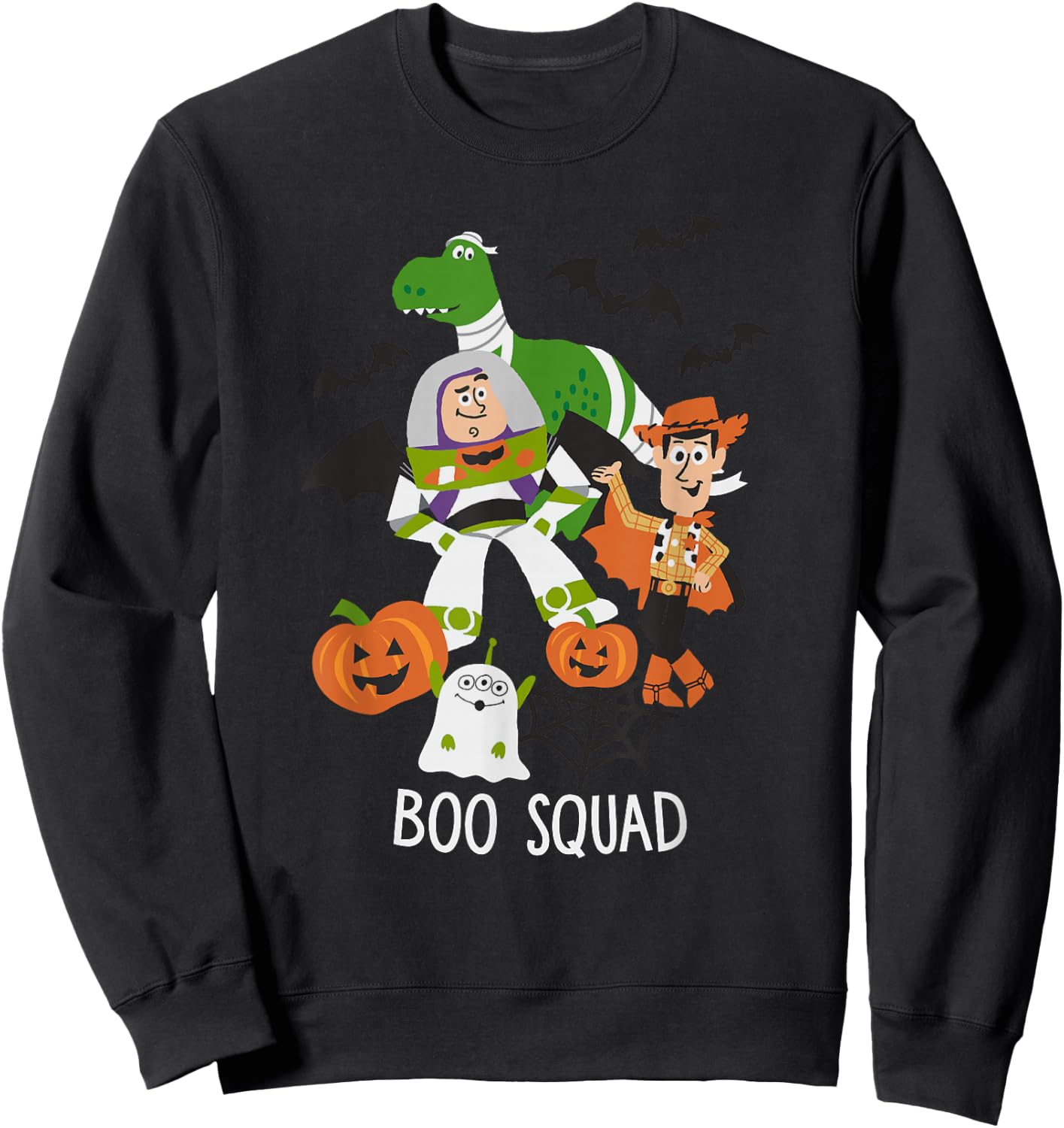 Disney Pixar Toy Story Halloween Boo Squad Cartoon Sketch Sweatshirt - Sweatshirt | Black