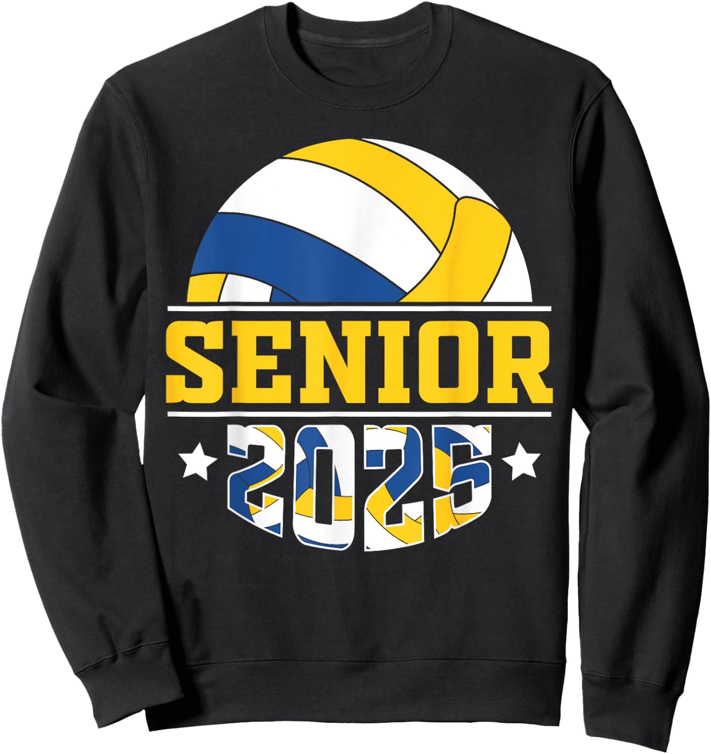 Volleyball senior 2025 senior year class of 25 graduation Sweatshirt - Sweatshirt | Black