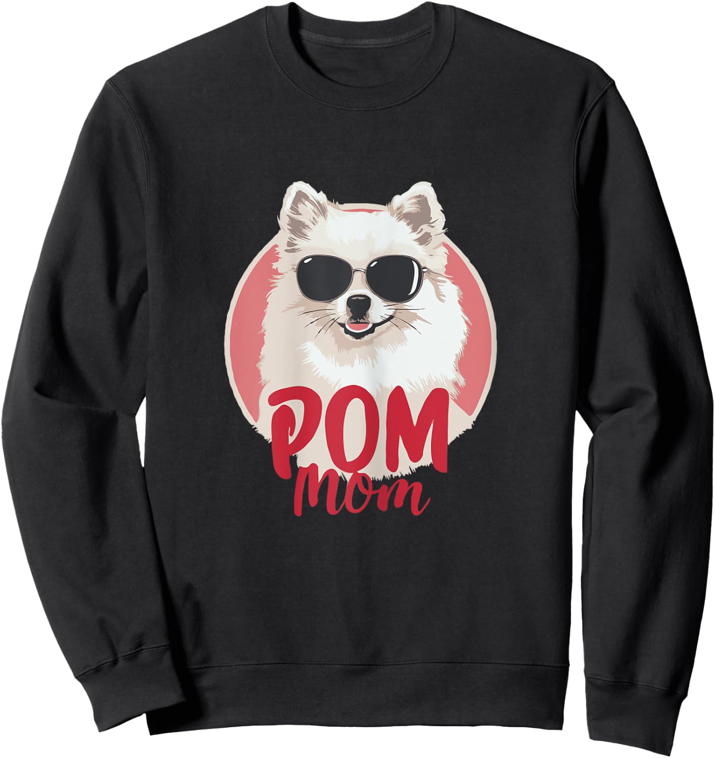 POM MOM | Dog owner Pomeranian gift dogs funny Sweatshirt - Sweatshirt | Black