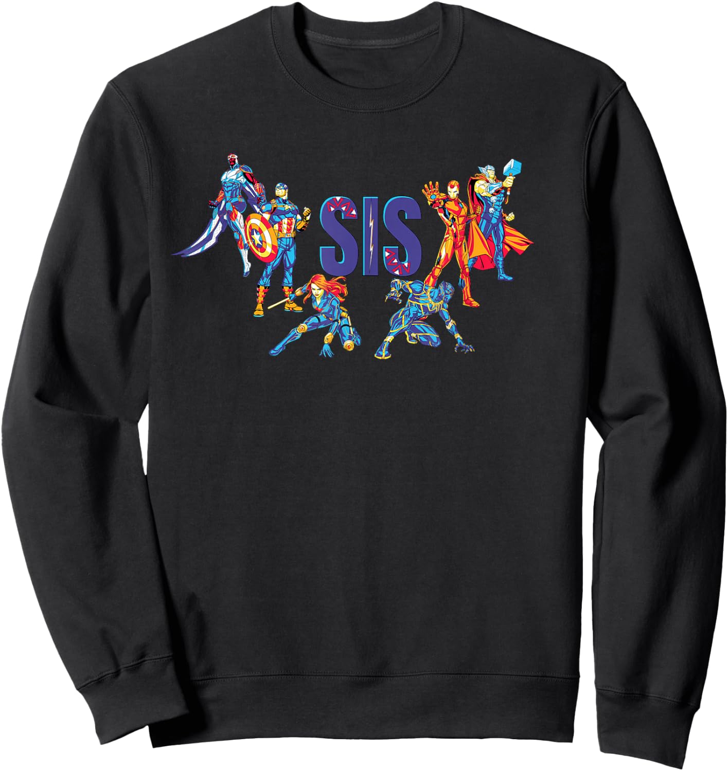 Marvel Super Heroes Avengers Family Vacation Trip Sis Sweatshirt - Sweatshirt | Black