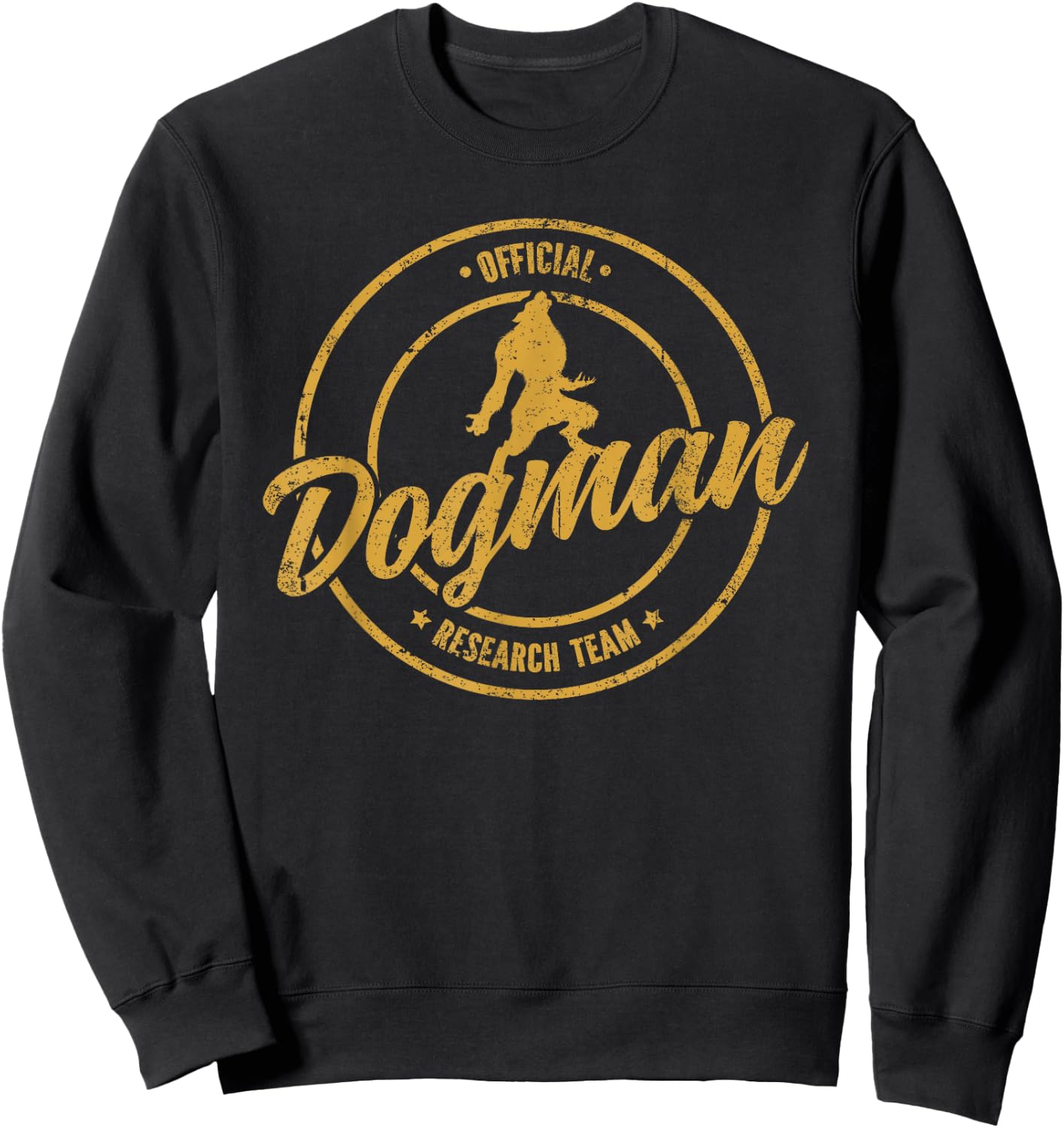 Michigan Dogman Cryptid Society Werewolf Monster Sweatshirt - Sweatshirt | Black