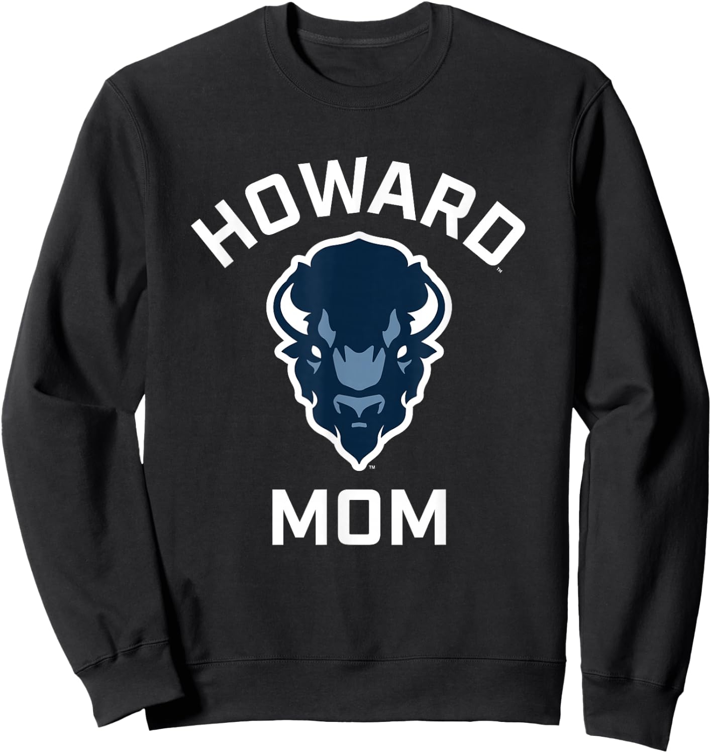 Howard University Bison Arched Mom Sweatshirt - Sweatshirt | Black