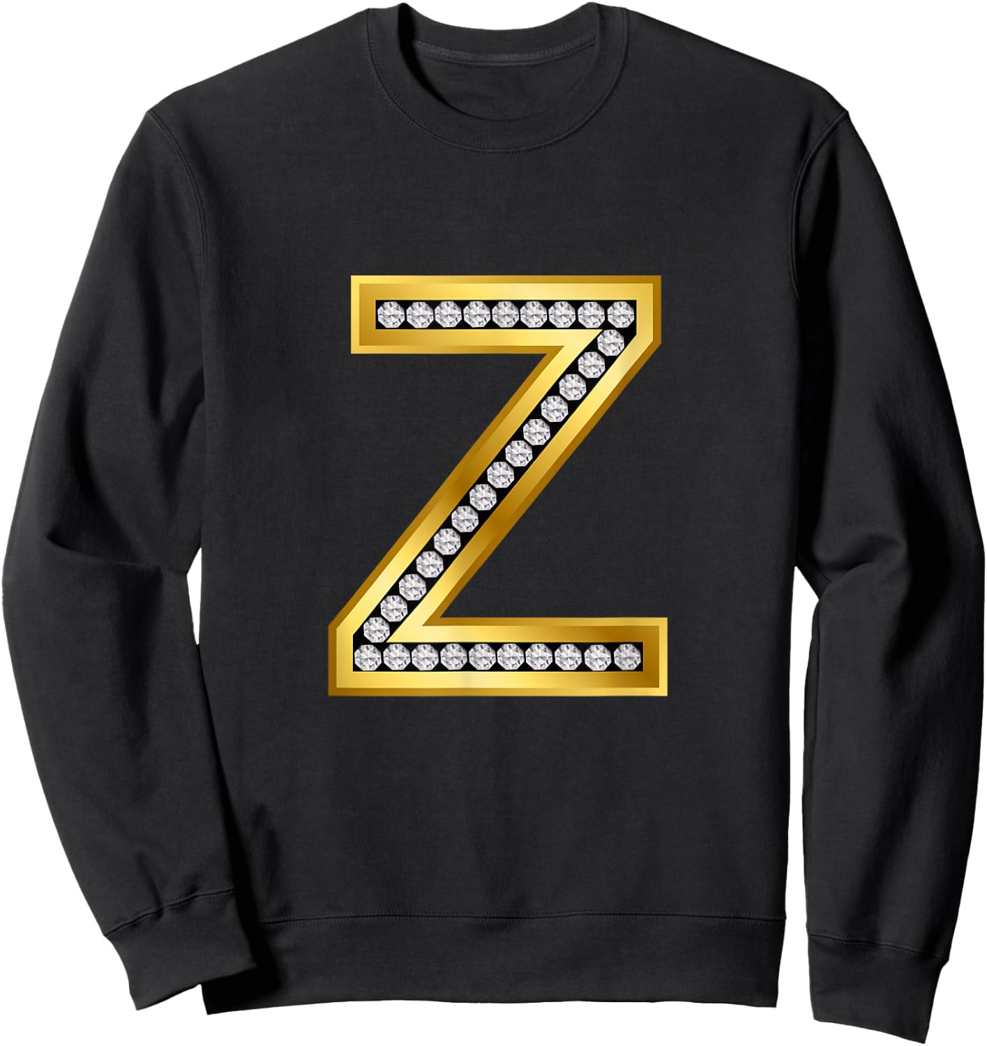Cool Z Alphabet Cute Initial Monogram Letter Z Graphic Sweatshirt - Sweatshirt | Black