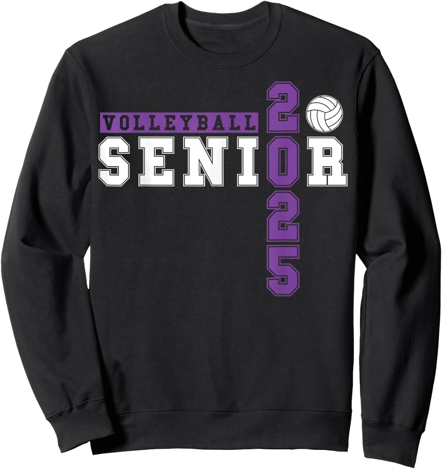 Volleyball Senior Night Volleyball Senior 2025 Graduation 26 Sweatshirt - Sweatshirt | Black