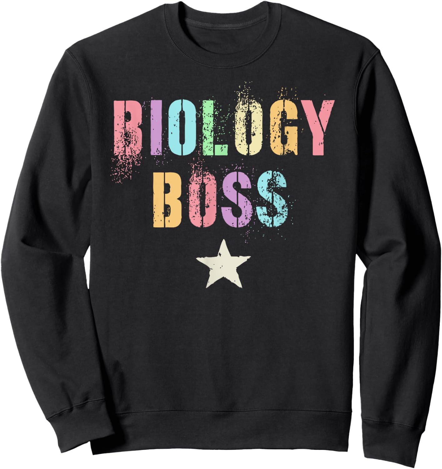 Cute BIOLOGY BOSS Life Science Teacher School Organism STEM Men Women Sweatshirt - Sweatshirt | Black