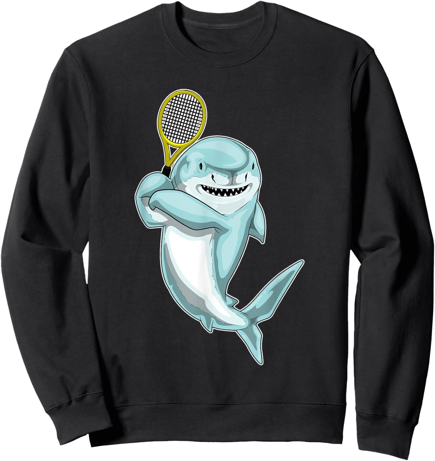 Shark Tennis Tennis racket Sports Sweatshirt - Sweatshirt | Black
