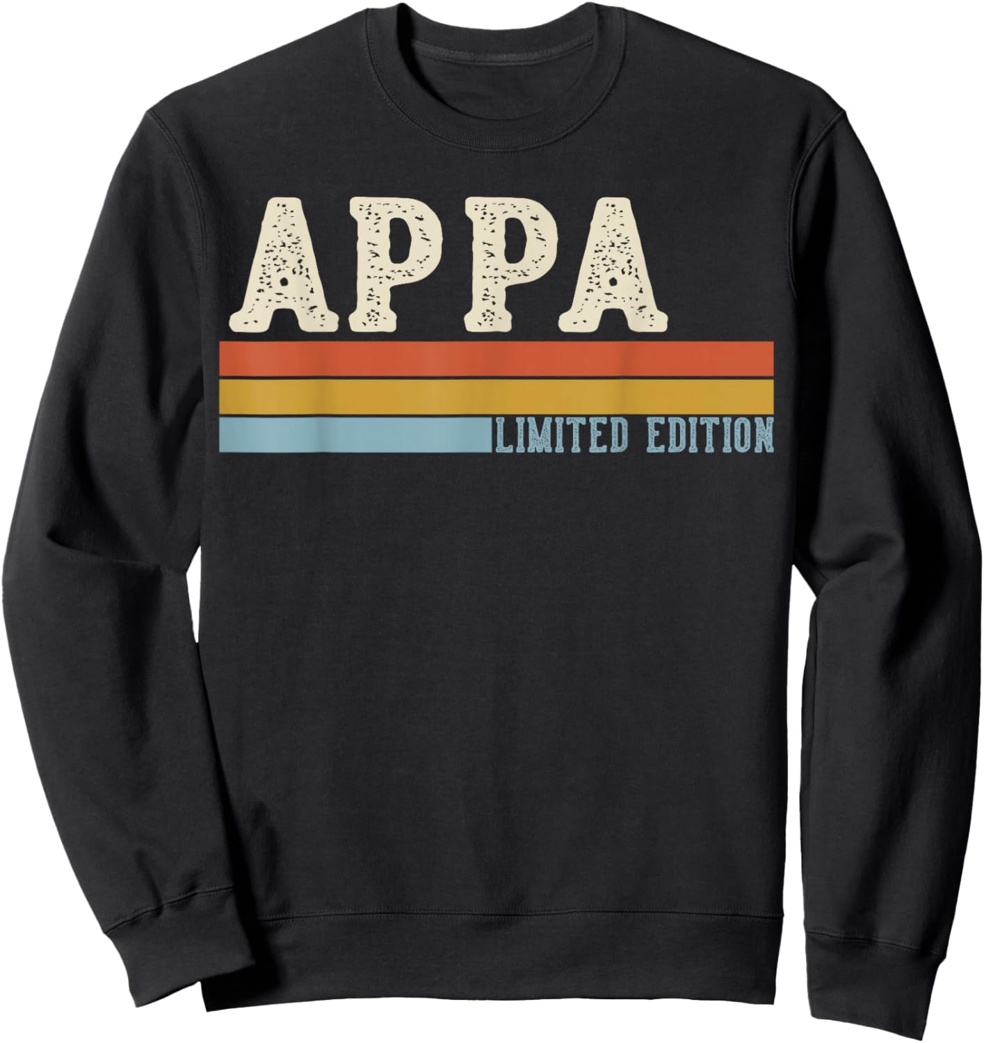 Appa Vintage Grandpa Fathers Day Retro Sweatshirt - Sweatshirt | Black