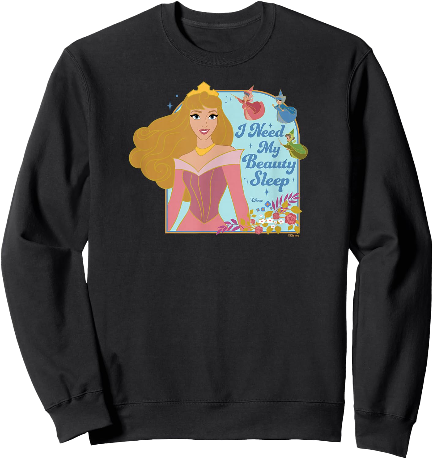 Disney Princess - Aurora Three Fairies Need My Beauty Sleep Sweatshirt - Sweatshirt | Black