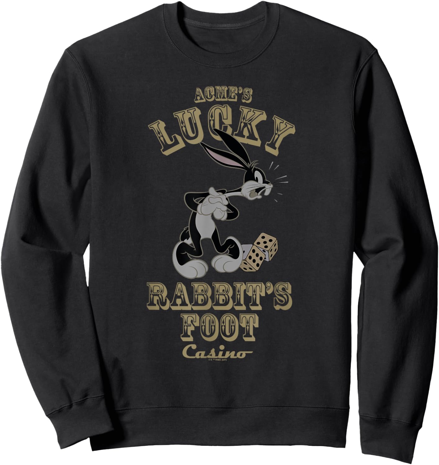 Looney Tunes Bugs Bunny Lucky Rabbit's Foot Sweatshirt - Sweatshirt | Black
